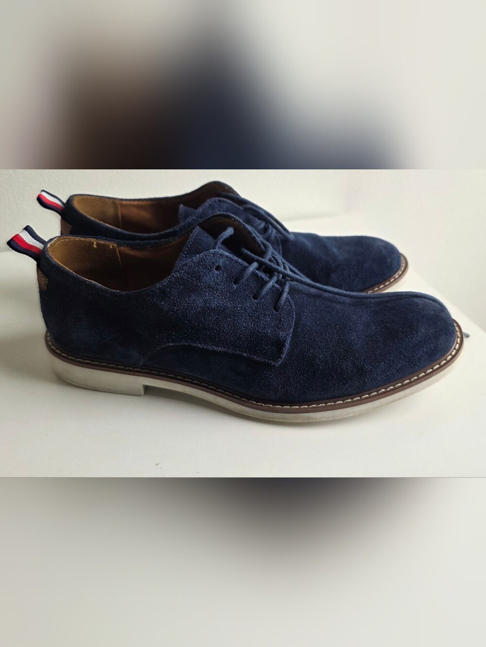 Men Tommy Hilfiger Navy Suede Shoes Size 9